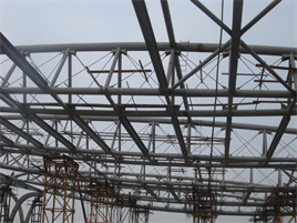 大跨度网架结构形式特点—上海钢结构厂房